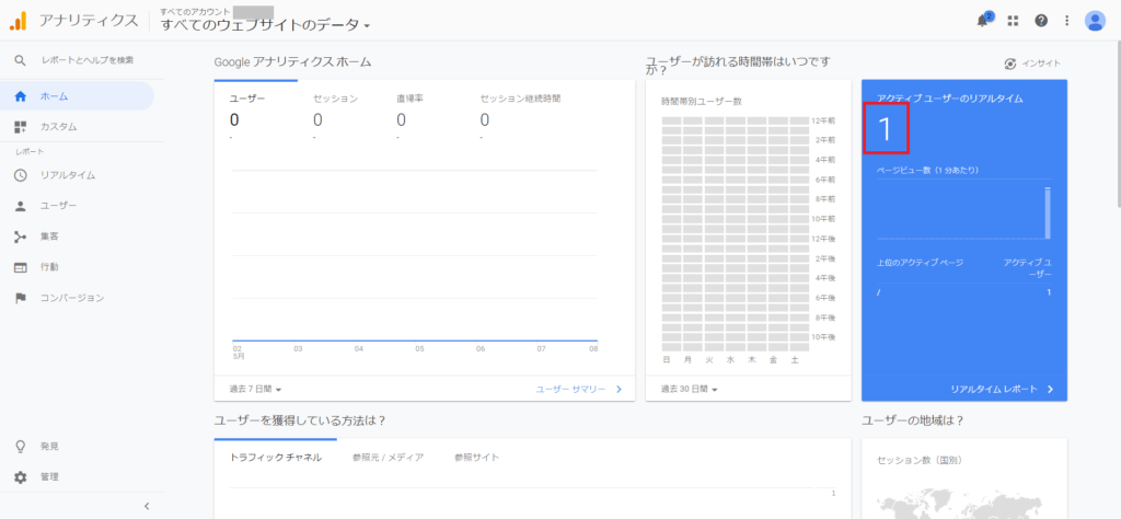 googleアナリティクス確認
