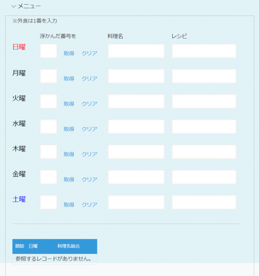 表示フィールド